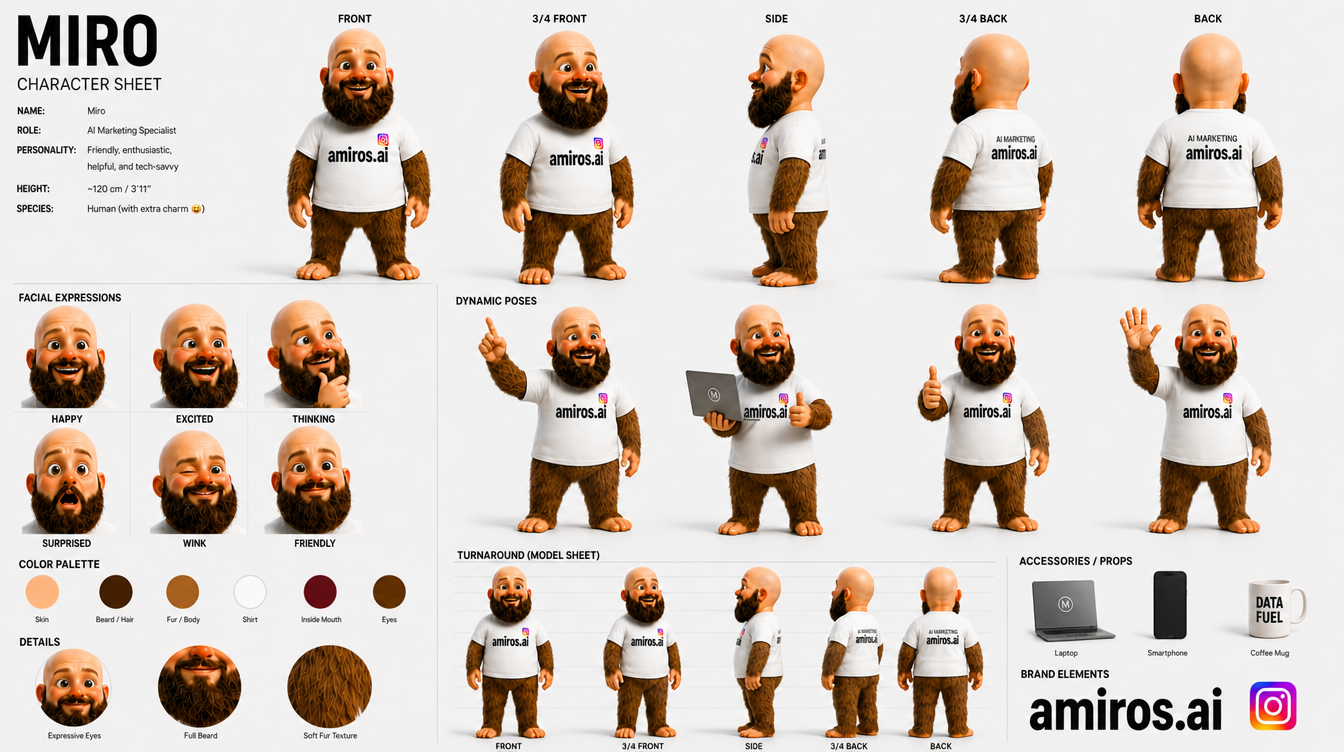 דוגמה ל-Character Sheet של דמות בשם Miro